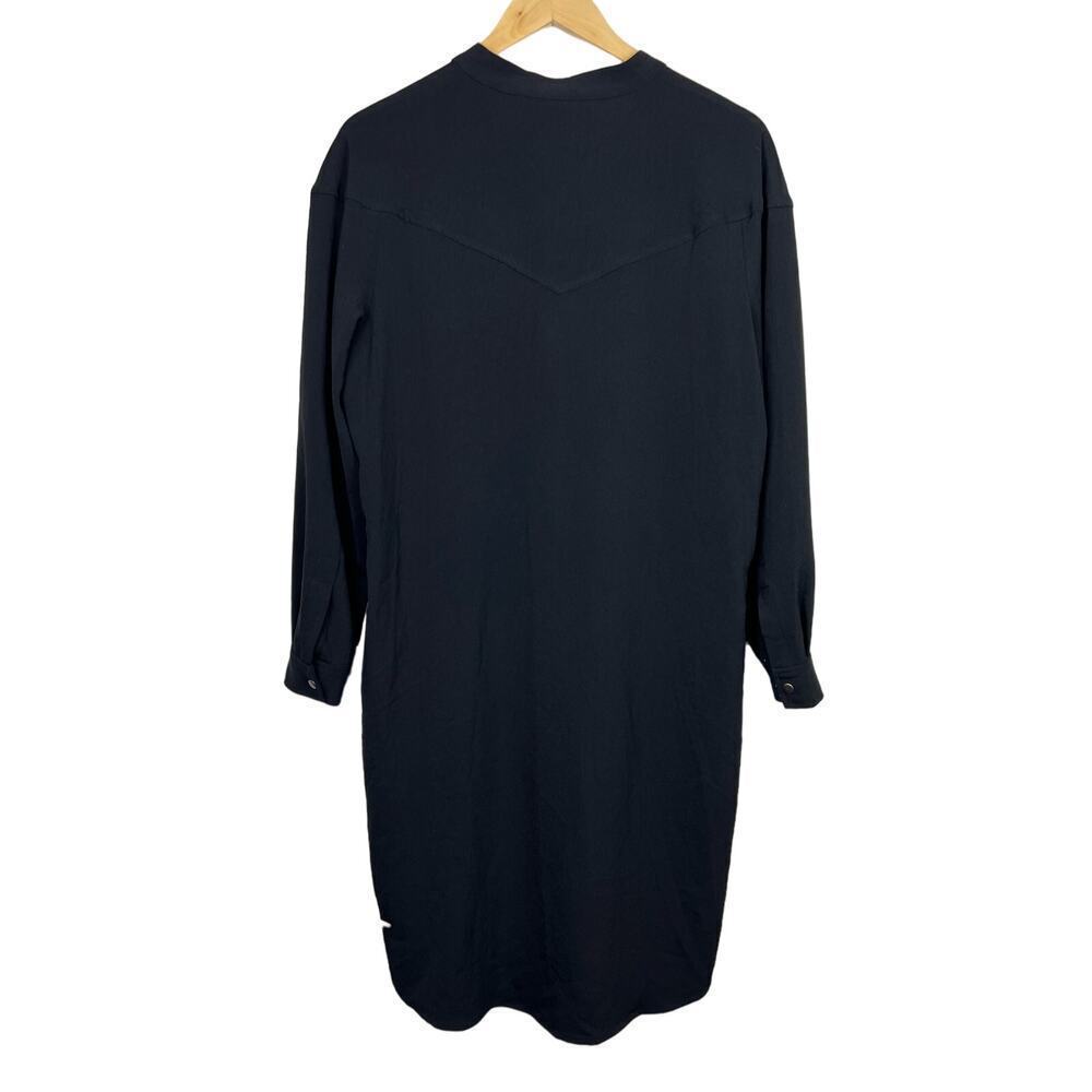 Rebecca Minkoff Callie Black Button Down Shirt Dress Small Pockets No Belt - Picture 3 of 10